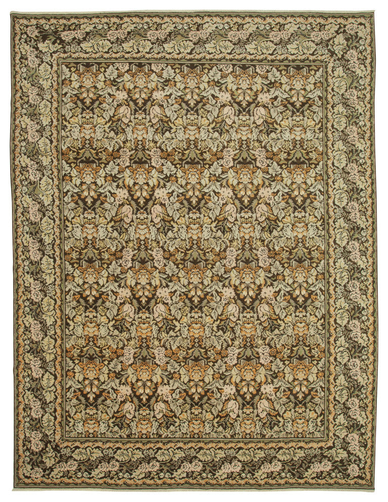 Rug N Carpet - Handwoven Oriental 9' 1" x 12' 2" One-of-a-Kind Oushak Area Rug