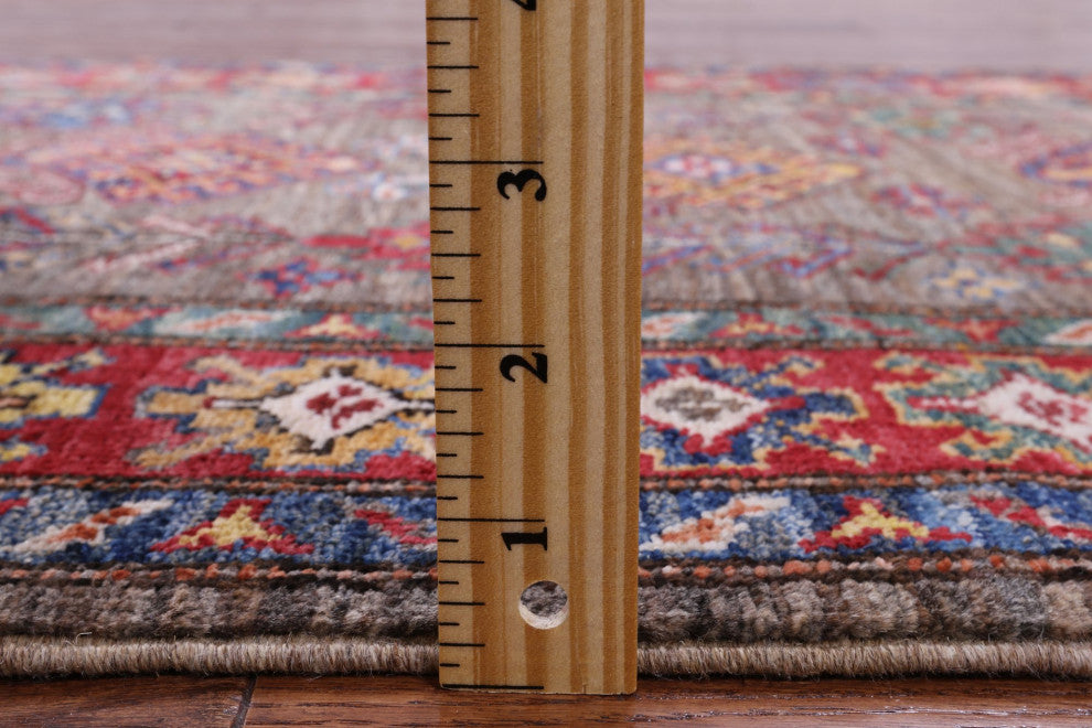2' 8" X 9' 1" Runner Super Kazak Hand Knotted Wool Rug Q7712