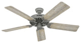 Hunter 52" Hunter Original Matte Silver Damp Rated Ceiling Fan and Pull Chain