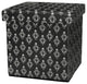 Black Damask Storage Ottoman