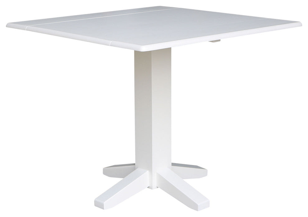 36" Square Dual Drop Leaf Dining Table