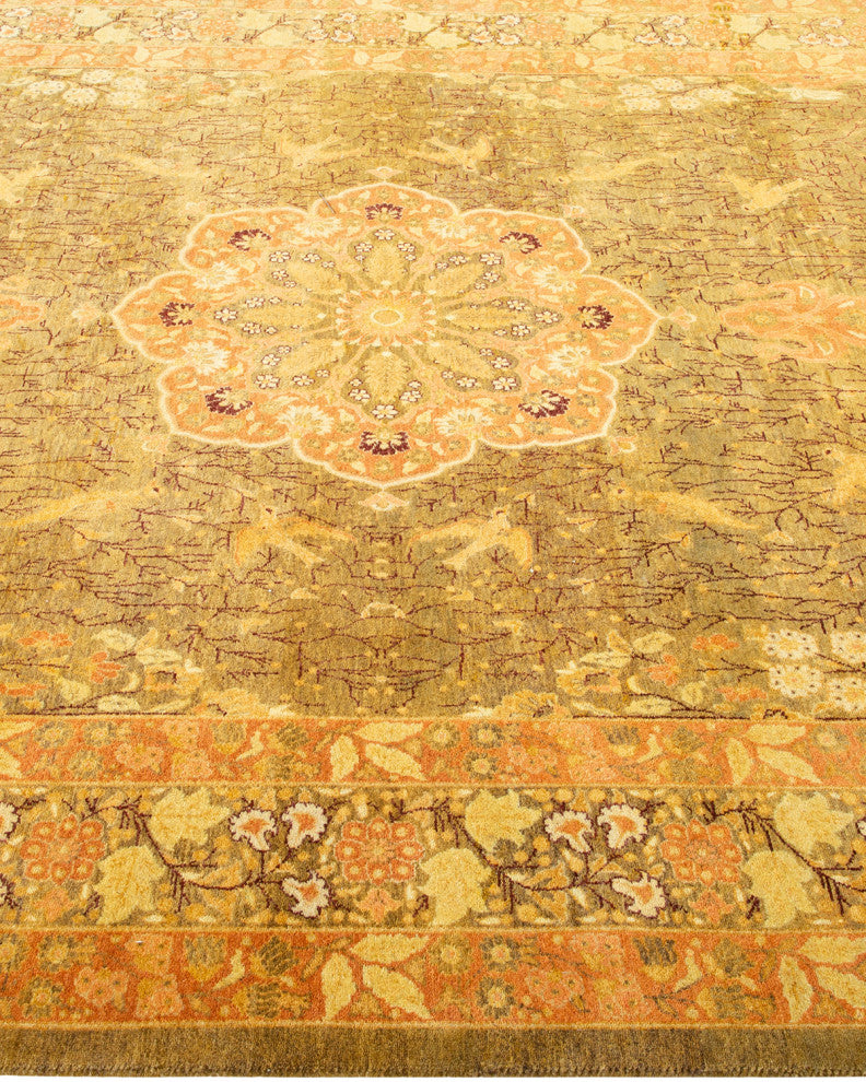 Mogul, One-of-a-Kind Hand-Knotted Area Rug Green, 6' 2" x 9' 3"