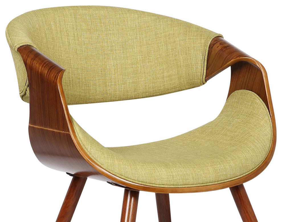 Butterfly Mid-Century Dining Chair, Walnut, Green