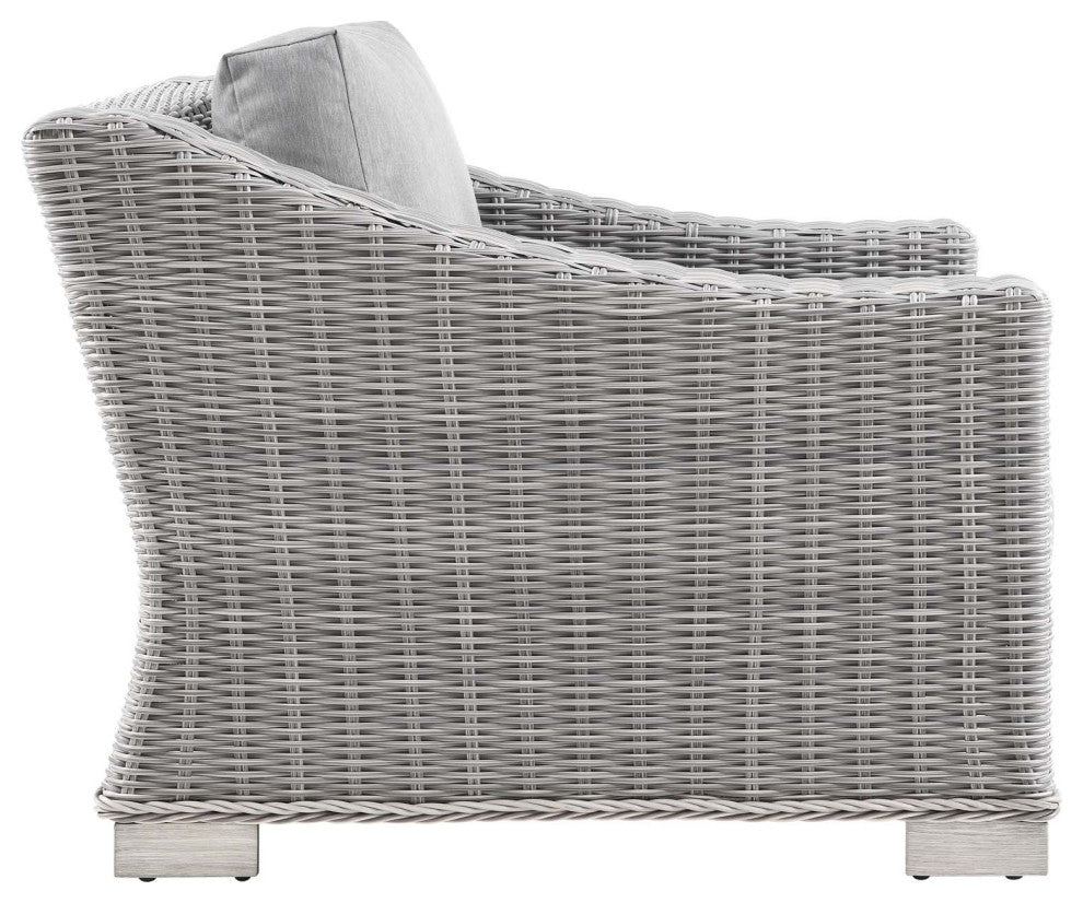 Outdoor Patio Wicker Rattan 7Piece Sectional Sofa Furniture Set Light Gray