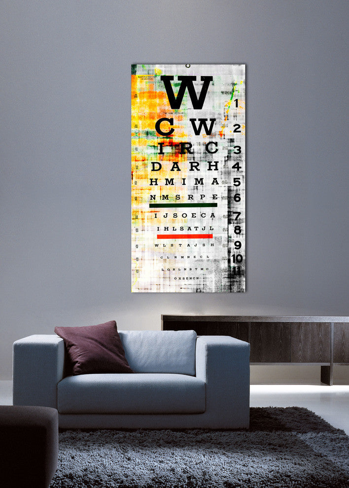 "Eye Chart" Fine Art Canvas Print, 12"x24"