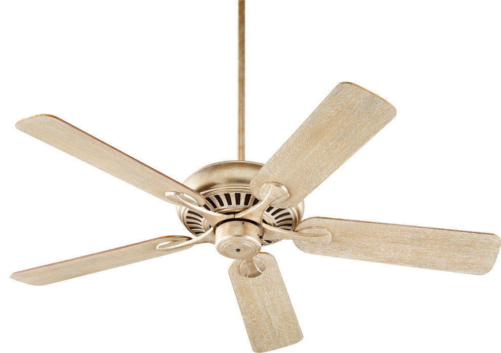 52" 5-Blade Pinnacle Ceiling Fan, Aged Silver Leaf