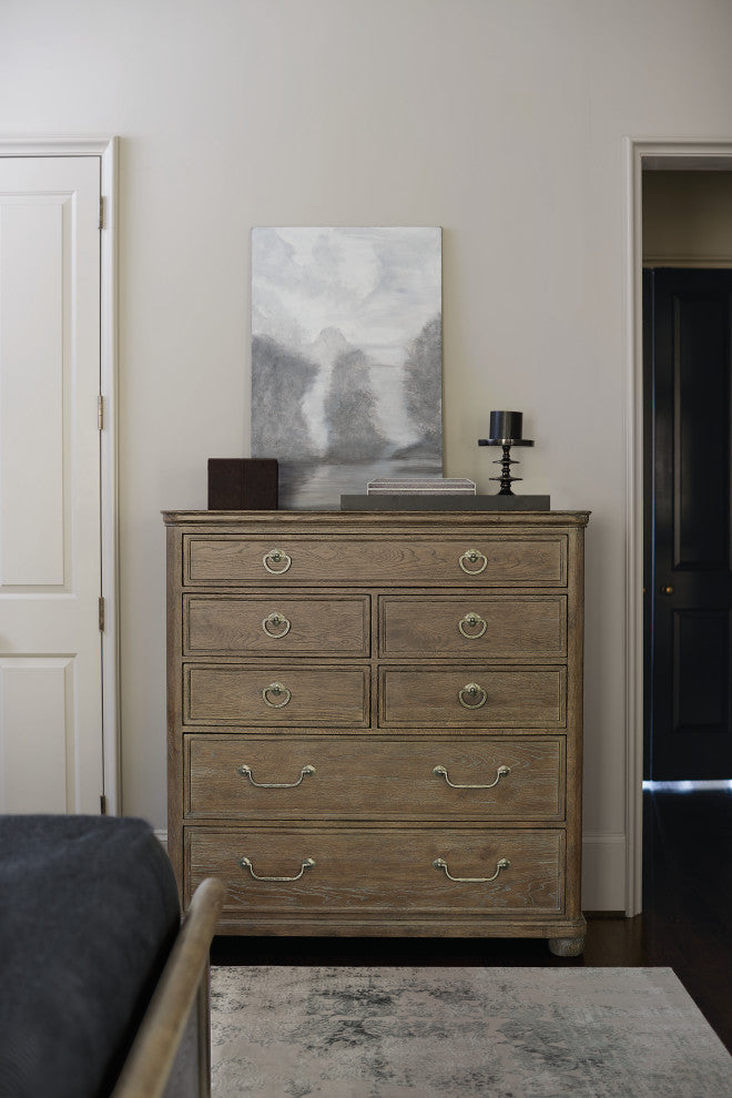 Bernhardt Rustic Patina Drawer Chest, Peppercorn Finish