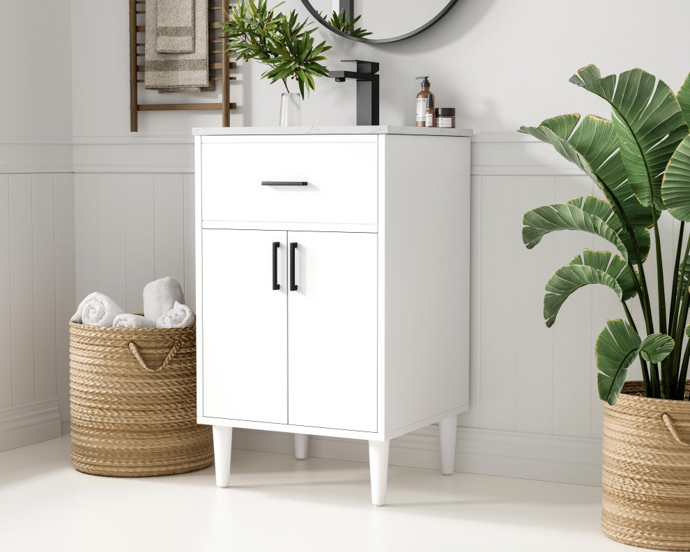 Home Living 20" Single Bathroom Vanity, White