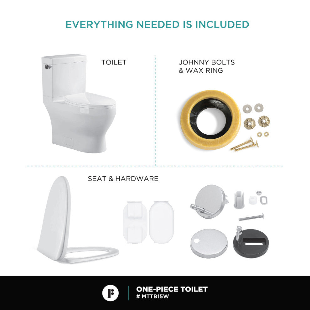 Fine Fxitures Modern Two Piece Elongated Toilet Ada Compliant