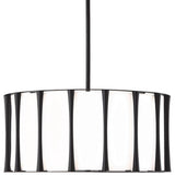 Capital Lighting 344641 Bodie 4 Light 25"W Drum Chandelier - Matte Black