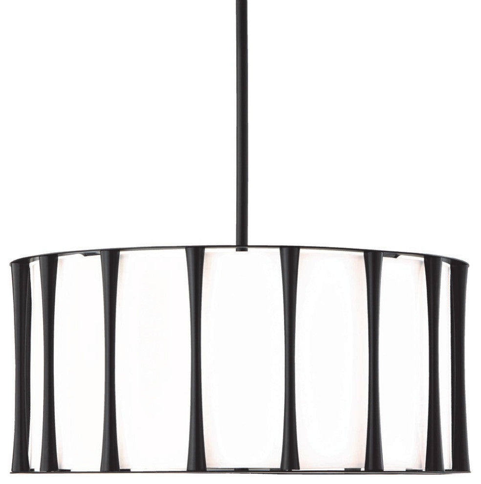 Capital Lighting 344641 Bodie 4 Light 25"W Drum Chandelier - Matte Black