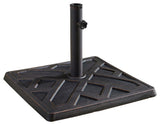 Square Outdoor Patio Umbrella Base - Antique Bronze