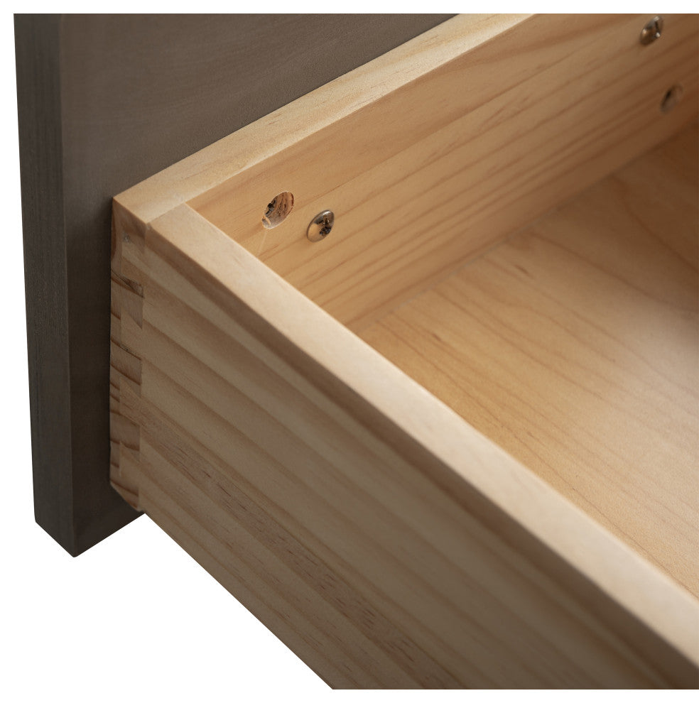 Vanity Art Bathroom Vanity With Sink, Driftwood Gray, 72", Double Sink, Matte Black