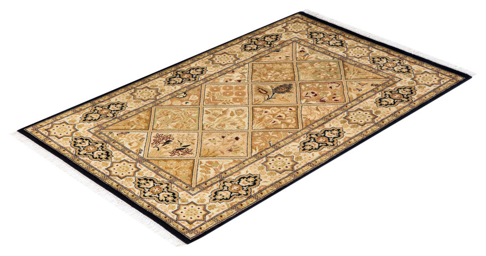 Mogul, One-of-a-Kind Hand-Knotted Area Rug Brown, 2' 7 x 4' 2