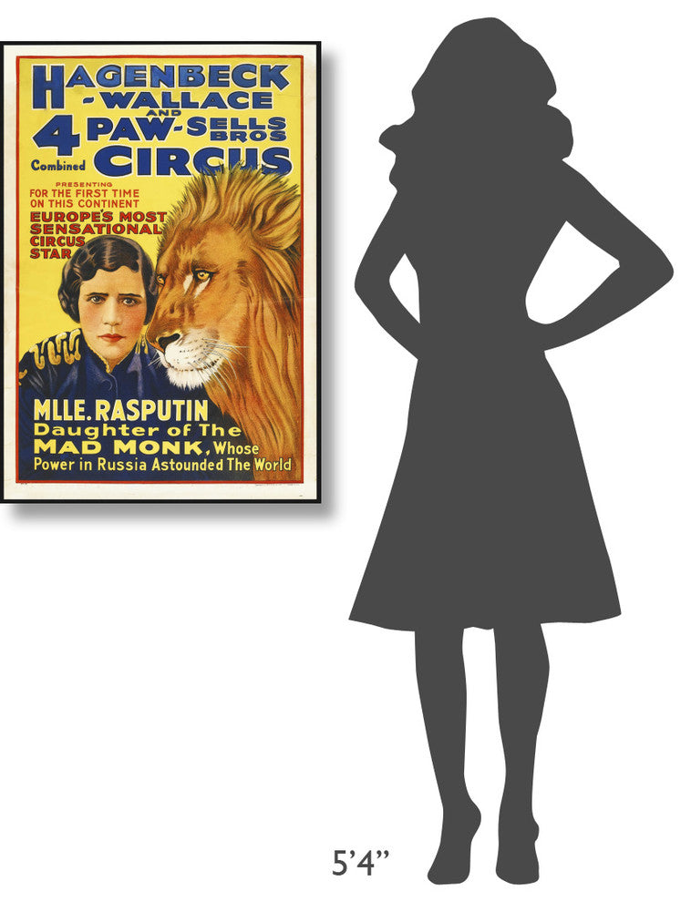 "4 Paw-Sells 1918" Stretched Canvas Giclee by Hollywood Photo Archive, 25x36"