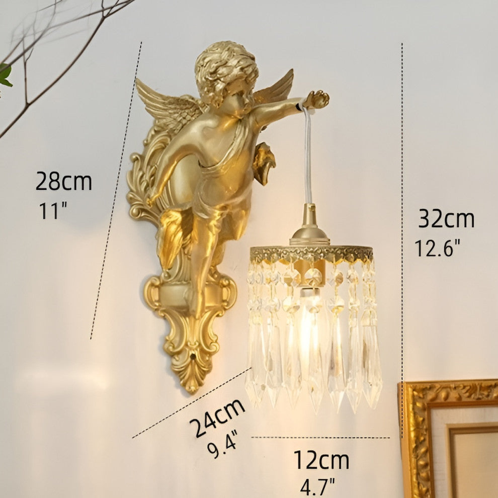 Luxury Wall Lamp in Medieval Style for Living Room, Bedroom, A, Cool Light