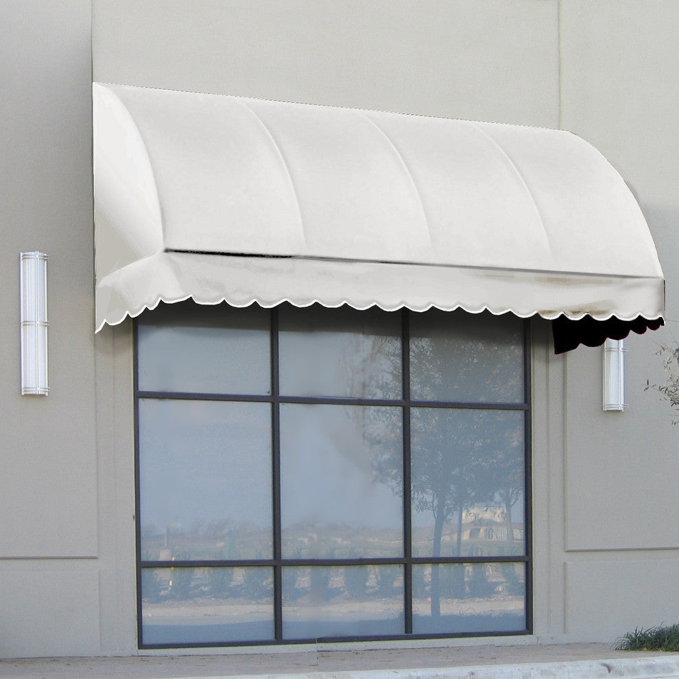 Awntech 10' Savannah Acrylic Fabric Fixed Awning, White