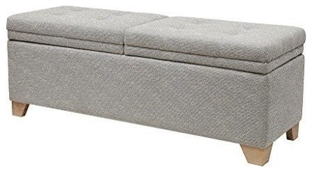Madison Park Ashcroft Soft Close Storage Bench, Grey