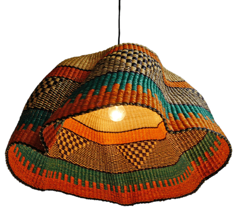 Bolga Wave Basket Light Pendant