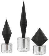 Uttermost 17916 Alize 14" Tall Crystal and Rice Stone Abstract - Crystal /