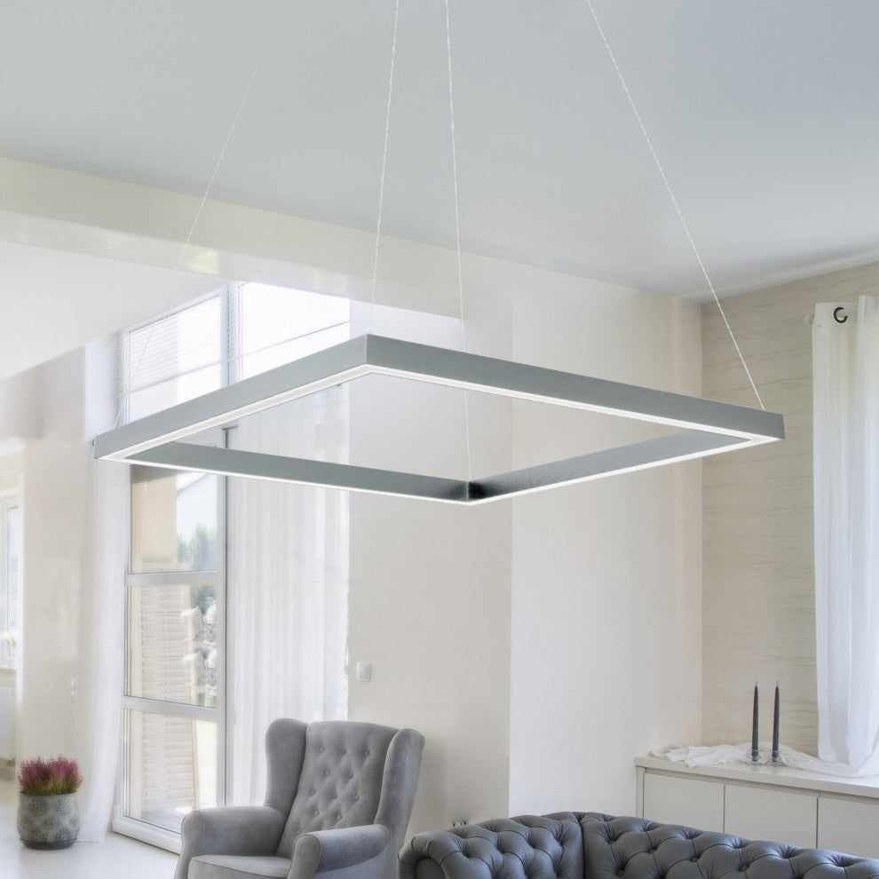 Atria 20" ETL Certified Height Adjustable LED Chandelier, Silver VMC31620AL