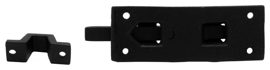 Slide Bolt Black Wrought Iron Door Bolt Flush 4 inches set of 2