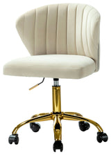 Swivel Task Chair With Tufted Back, Tan