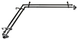 Florence 13/16" Double Corner Window Curtain Rod, Black, 28-48"