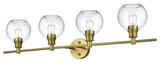 Elegant Lighting LD2322 Collier 4 Light 38"W Vanity Light - Satin Gold