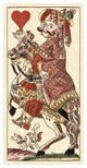 "Knight of Hearts (Bauern Hochzeit Deck)" Paper Art, 14"x26"