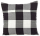 Buffalo Check Plaid Design Cotton Down Filled Throw Pillow, 20"x20", Black