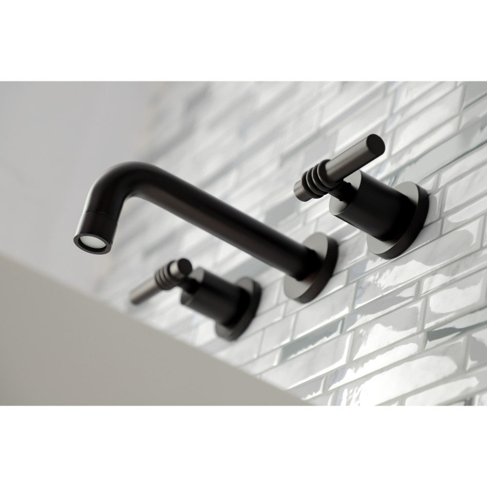 KS8125ML 2-Handle 8" Wall Mount Bathroom Faucet, Oil Rubbed Bronze