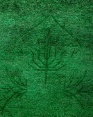 Overdyed, One-of-a-Kind Hand-Knotted Area Rug Green, 8'2"x10'1"