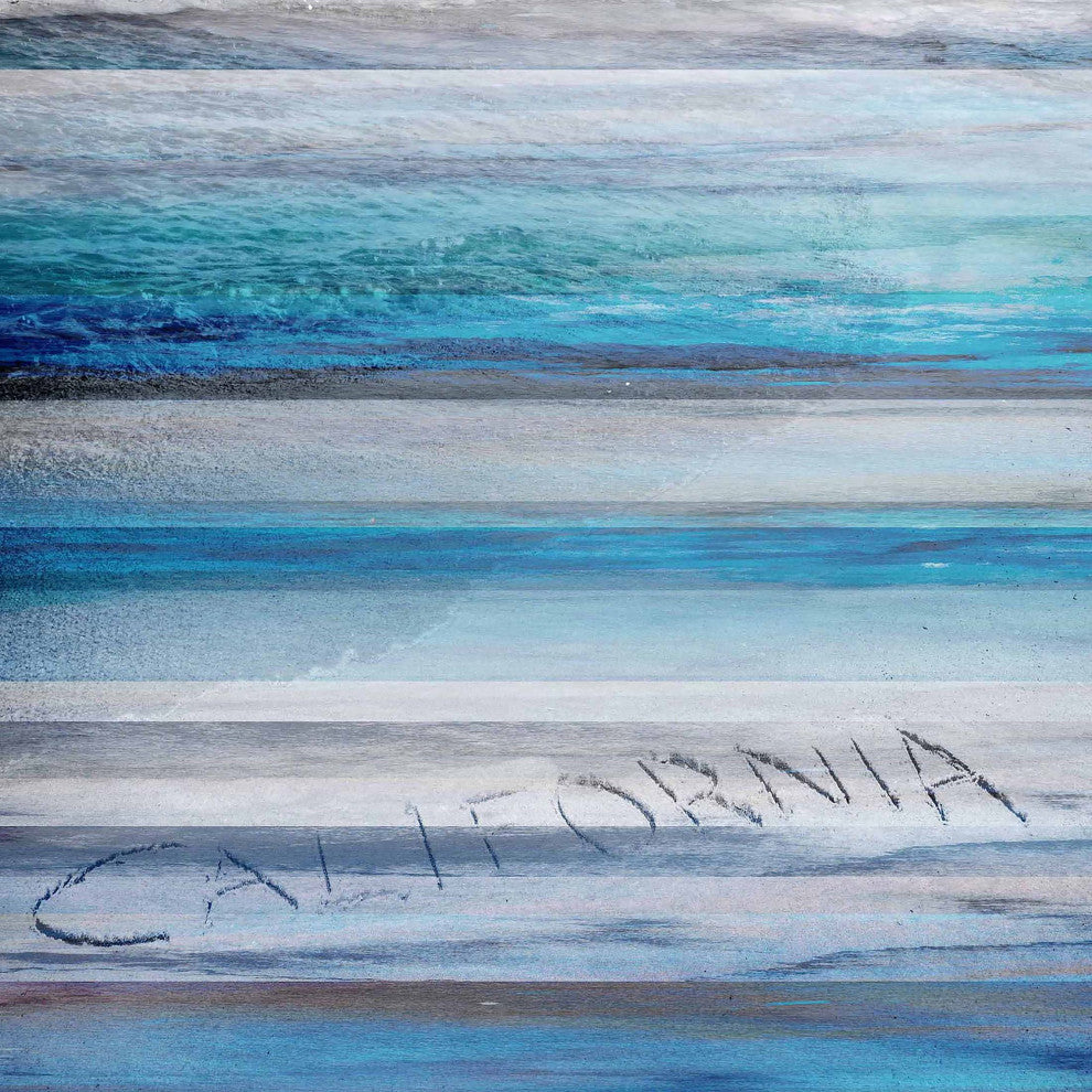 "California in the Sand" Print on Canvas, 40"x40"