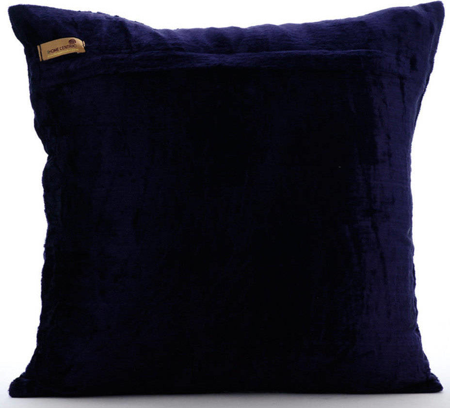 Navy Blue Velvet Pillows 20"x20" Sofa Pillow Covers, Navy Turkish Dream