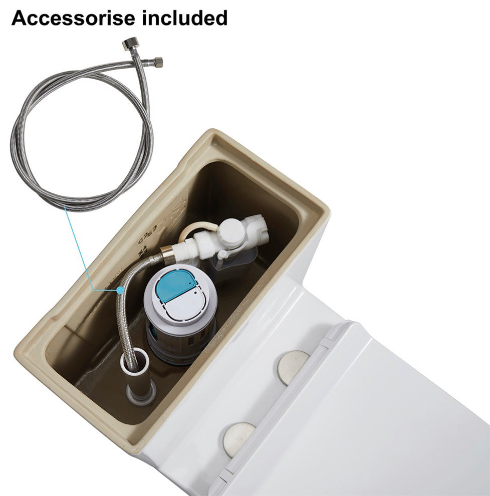 12 inches 0.88/1.28GPF Dual Flush One-Piece Toilet with Soft Close SeatWhen you"™