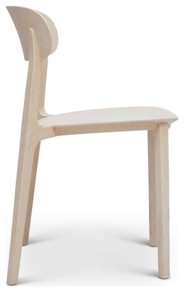 Metro Spencer Eco-Friendly Outdoor Stacking Chair, Set of 4 Beige