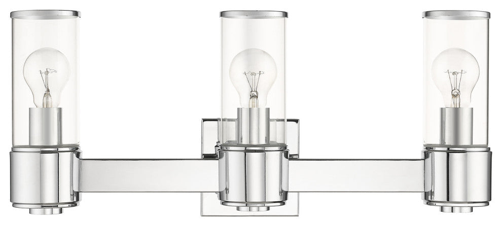 Livex Lighting Quincy 3-Light Polished Chrome Vanity Sconce
