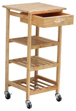 Oceanstar Bamboo Kitchen Trolley