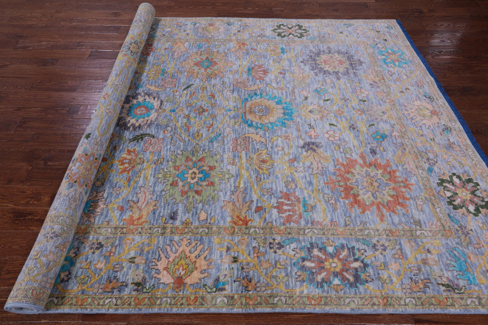 Turkish Oushak Hand Knotted Wool Rug 7' 11" X 10' 0" - Q14993