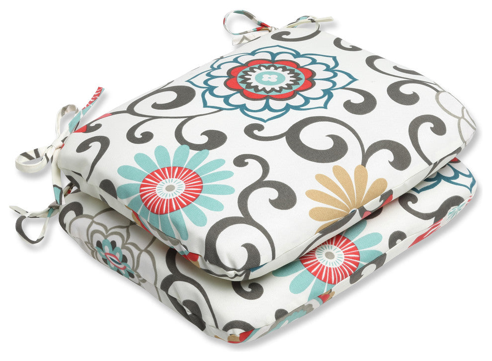 Pom Pom Play Peachtini Rounded Corners Seat Cushion, Set of 2