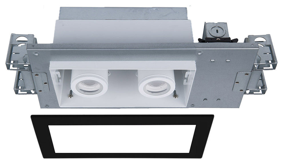 Silo LED Multiple Two-Light IC-Rated Airtight Housing, Light 4000K, White Black