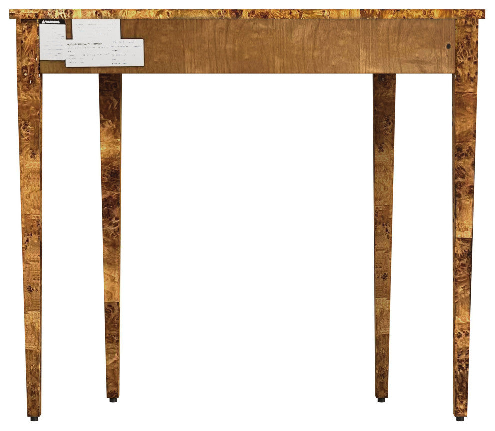 Chester Burl 36" Console Table, Traditional Burl
