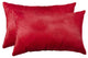 12"x20"x5" Wine Cowhide Pillow, Set of 2