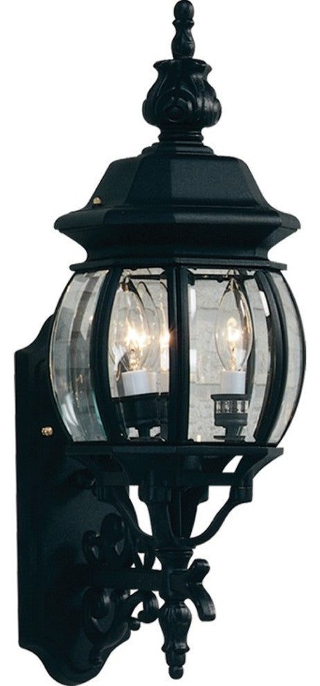Classico 3-Light Black Outdoor Wall Light