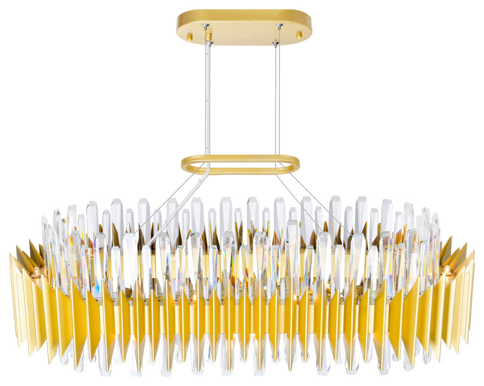 Cityscape 20 Light Chandelier With Satin Gold Finish