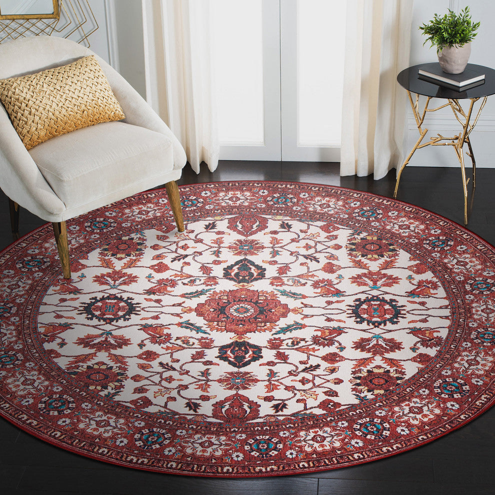 My Magic Carpet Ramage Maroon Rug, 6'x6'