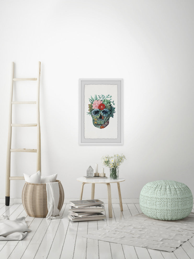 "Skull Bouquet" Framed Painting Print, 20"x30"