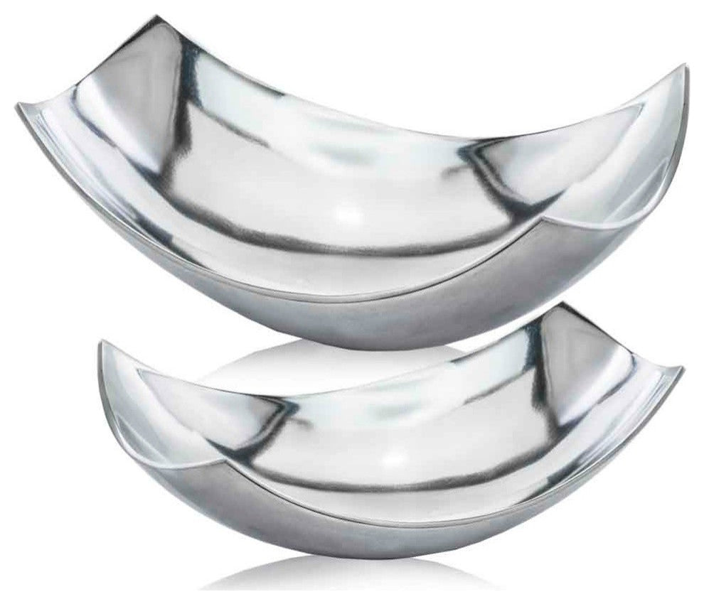 Large Scooped Bowl Silver