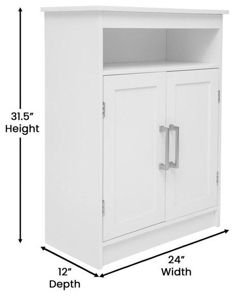 Vega Bathroom Storage Cabinet Organizer, White